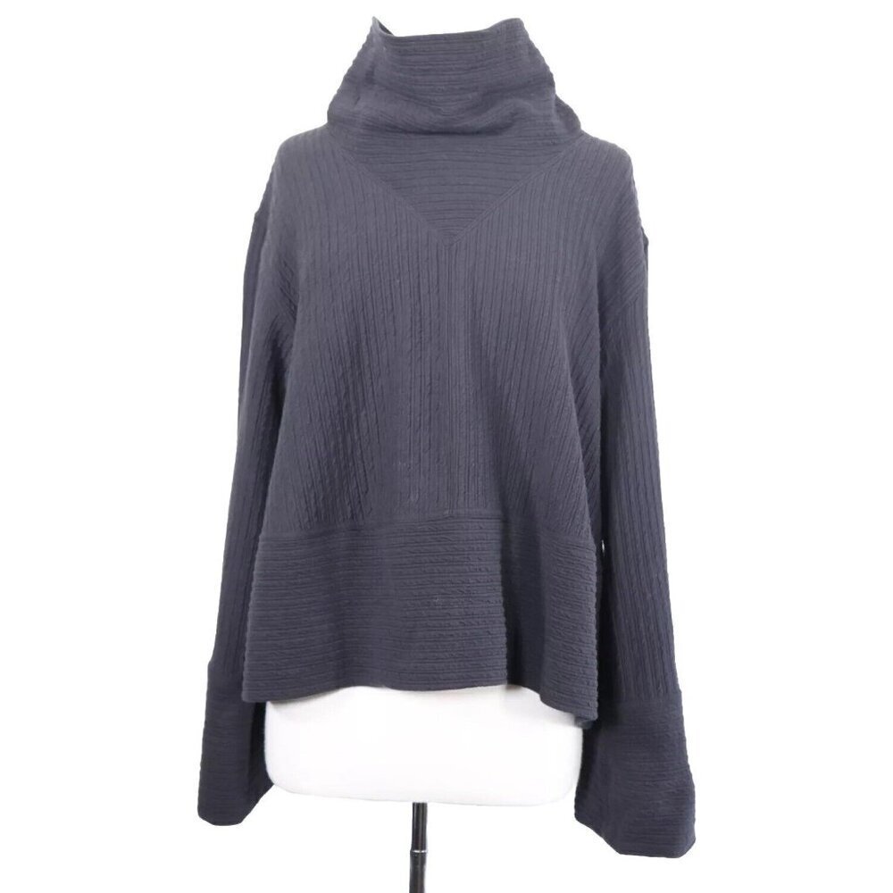 Lululemon Womens Medium Black Turtleneck Ribbed Pullover Sweater Long Sleeve Top
